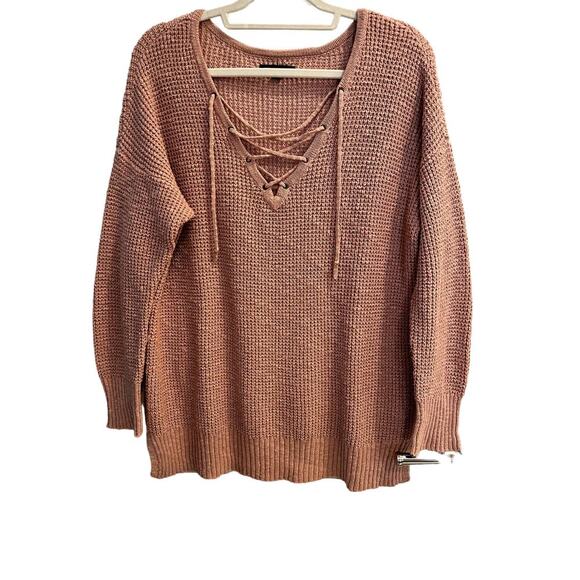 American Eagle Outfitters Size XL Extra Large Pink Wide Weave Sweater - Picture 1 of 4